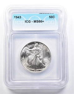 1943 Walking Liberty Half Dollar MS66+ ICG *2179 - Picture 1 of 3