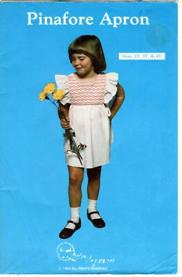 "Pinafore Apron" ©1983 Little Elegance Sewing Smocking Pattern Choose Sz Below - Image 1 of 3