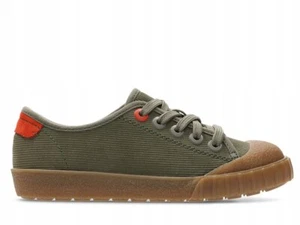 BNIB Clarks Boys Cyrus Track Khaki Suede Trainers F/G Fitting - Picture 1 of 7