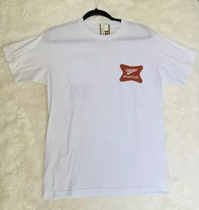 Miller High Life Front & Back Graphic T-Shirt Mens Size M Color White NWT - Picture 1 of 3