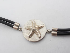 Starfish: Bracelet IN Silver 925 And Rubber - Bracelet - Picture 1 of 5
