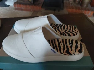 Tom's Alpargata Mallow Mule Womens Size 10 White - Picture 1 of 4
