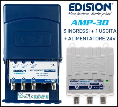 Amplificatore Da Palo Alimentatore Antenna Tv Digitale Terrestre UHF VHF 30dB ^^ - Immagine 1 di 4