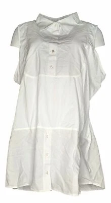 Kathleen Kirkwood Dictra-Ease Chambray Shirttail Top-White Denim-Med-A311148-NEW - Image 1 of 2