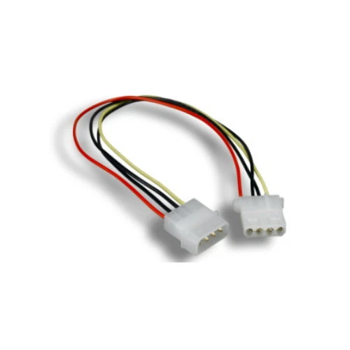 12 inch 12" Molex 5.25 Male to Molex 5.25 Female Power Extension Cable  - Image 1 of 1