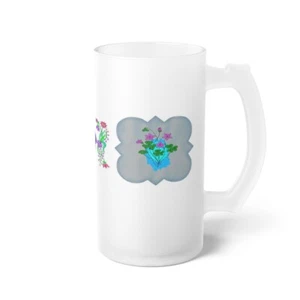 Taza de cerveza de vidrio esmerilado - Imagen 1 de 9