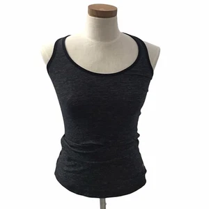 Camiseta sin mangas Lululemon para mujer negra gris malla espalda Razerback entrenamiento pequeña B3 - Imagen 1 de 4