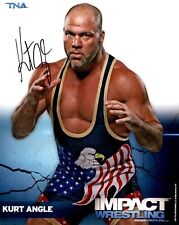 Kurt Angle Signed TNA Impact Original Promo 8x10 Photo WWE
