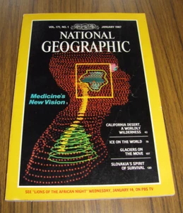 National Geographic Magazine January 1987 Good Medicine's New Vision, Glaciers  - Picture 1 of 1