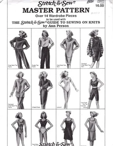 Stretch & Sew MASTER PATTERN 14 Wardrobe Pieces ©1994 Sewing Knits UNCUT 30-46 - Picture 1 of 3