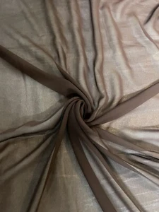 1 mtr dark brown soft chiffon dress fabric..45” wide (114cm) C - Picture 1 of 3