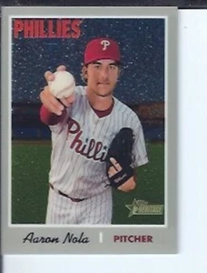 Aaron Nola Topps Heritage Chrome #ed / 999 - Picture 1 of 1