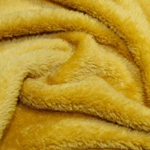 Supersoft Coral Fleece Fabric Material - OCHRE - Picture 1 of 1