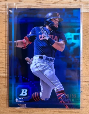 2022 Bowman Heritage Chrome Blue Refractor George Valera Card 35/99 #BHPC-96 - Image 1 of 2