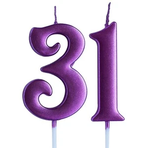 Pink 31st Birthday Candle Number 31 Years Old Cake Topper Woman Party Supplies - Picture 1 of 1