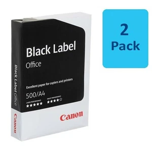 Canon A4 Black Label Office 75GSM Printer Paper (500x2) Sheets - Picture 1 of 1