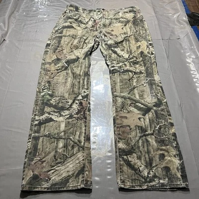 Pantalones de mezclilla Mossy Oak camuflados para hombre 36x34 (ajuste 34x32) Infinity Break-Up Thrash Foto 1 de 4