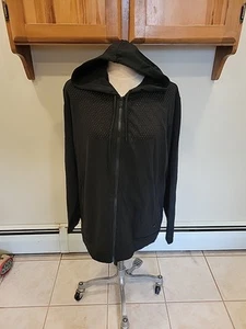 Lauren Ralph Lauren Jacke Damen Plus 3x schwarz Kapuze Mesh gefüttert Active Workout - Bild 1 von 10