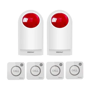 Strobe Siren Panic Alarm Button Siren Alarm with Light Home Caring Loud Outdoor - Picture 1 of 10