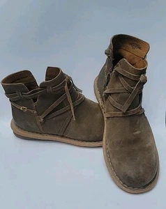 Geborene Tarkiln Damen-Stiefeletten Größe 7,5 M braune Wildleder-Booties Reißverschluss Schuhe - Bild 1 von 6