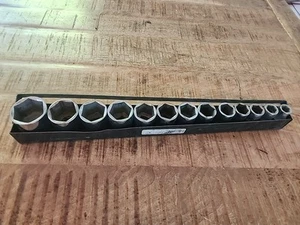 CRAFTSMAN 13PC "G" series 1/2" DR 6PT SAE SOCKET SET 7/16"-1 1/4" USA w/ Tray - Picture 1 of 10