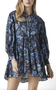 MISA Los Angeles Nolan Mini dress in Blue Sunflower print size XS NEW - Picture 1 of 14
