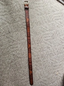 KIDS WESTERN BELT GENUINE LEATHER KIDS RODEO BELT TULIP WESTERN BELT 24in. Nice - Picture 1 of 5