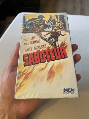 Alfred Hitchcock's Saboteur - VHS - New -Sealed - Robert Cummings - Image 1 of 4