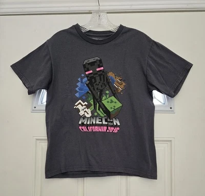 Camiseta Minecraft Mojang Jinx Gris Enderman YL Minecon CA 2016 Foto 1 de 4