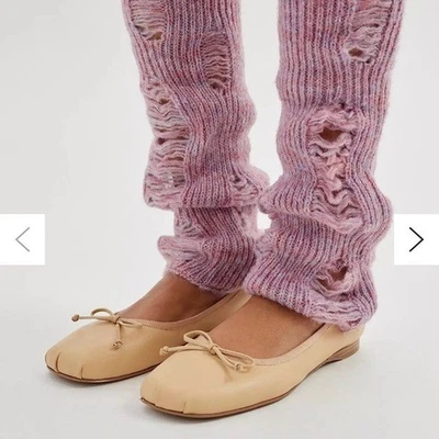 Jeffrey Campbell балет плоский туфли размер 7,5 пуанты кожаный бант кокетка кремовый - Изображение 1 из 4