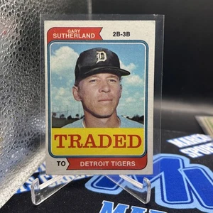 1974 Topps Baseball Gary Sutherland Traded Card #428T EX++ (A) - Bild 1 von 2
