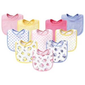 Unisex Baby Cotton Terry Bibs, Floral, Size - Picture 1 of 1
