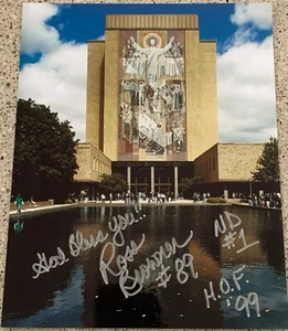 ROSS BROWNER FIRMADO NOTRE DAME LUCHANDO IRLANDÉS 8X10 TOUCHDOWN JESUS HOF 1999 - Imagen 1 de 1
