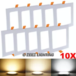 10X 4W 3.75-Inch Square Cool White Canless LED Recessed Ceiling Panel Down Light - Picture 1 of 12
