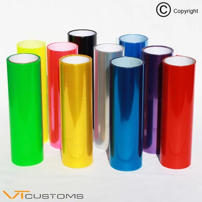 VT CUSTOMS Car Headlight Tint Film Taillight Tail Vinyl Wrap Fog Light Medium Dark Smoke