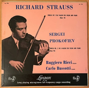 RUGGIERO RICCI Strauss / Prokofiev Sonatas Bussotti UK LONDON LP RARE NM- - Picture 1 of 2