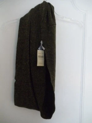 COLDWATER CREEK NWT Brown with Gold Flecks Lurex Infinity Scarf -  50”Lx10”W Foto 1 de 3