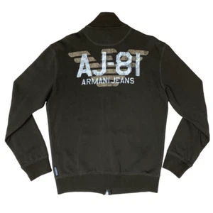 Armani Jeans AJ-81 Eagle Slim Fit Full Zip Track Jacket - Men, Brown, Medium - Picture 1 of 9