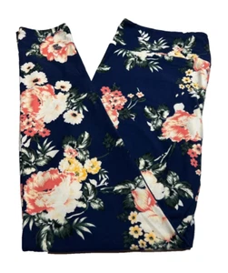 TC Lularoe Tall & Curvy Leggings Floral Pink White Blue Size 12-18 NEW 408827 - Picture 1 of 4