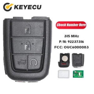 Unlocked for 2008-2009 Pontiac G8 Smart Remote Flip Key Fob 315MHz OUC6000083 - Foto 1 di 5