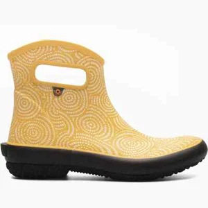 BOGS Womens Vijay Patch Ankle Wellington Boots Sunglow Yellow Size 4 UK - Picture 1 of 6