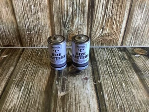 NO FRILLS BATTERIES - VINTAGE BATTERY PAIR USED SIZE C - Picture 1 of 5