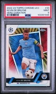 2022-23 Topps Chrome UCC KEVIN DE BRUYNE Hero Variation Case Hit SSP #33 PSA 9 - Imagen 1 de 2