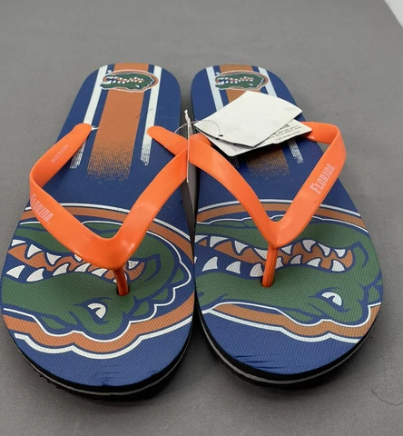 Men's UF Gators Orange Blue Flip Flops Forever Collectibles Size XL 11-12 Cover