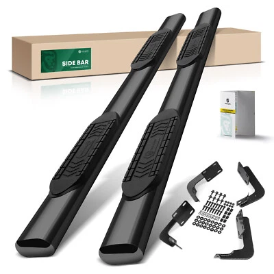 Barras laterales Nerf ovaladas de acero negro de 6" para Ford F-250 F-350 Super Duty 1999-2016 Foto 1 de 4