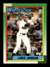 1990 Topps Tiffany #587 Lance Johnson    Chicago White Sox MINT