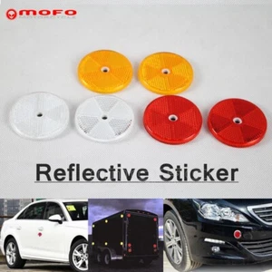 3 Colors Truck Round Adhesive Reflector Sticker Safety Warning Universal Bicycle - Imagen 1 de 15