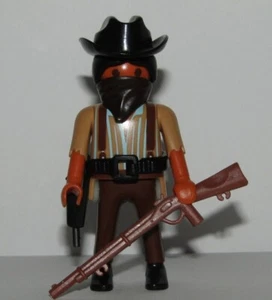 Playmobil Cowboy Bandit w/ Bandana Hat Holster Gun & rifle - C42 - Picture 1 of 3