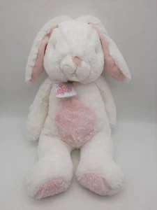 Aurora Baby Hase Kaninchen Quiz 12" genähte Augen weiß Schlapp Neu mit Etikett 15" - Bild 1 von 12