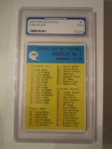 1967 PHILADELPHIA CHECKLIST TOPPS BASEBALL CARD #1 PGS GRADED EX 5 - BOX Z - Picture 1 of 2
